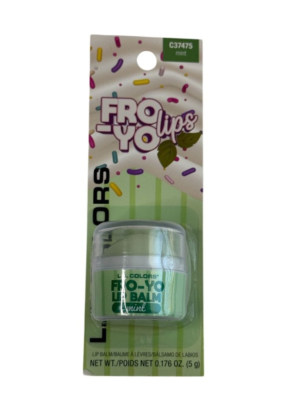 L.A. Colors Fro-Yo Lips Mint Scented Lip Balm New